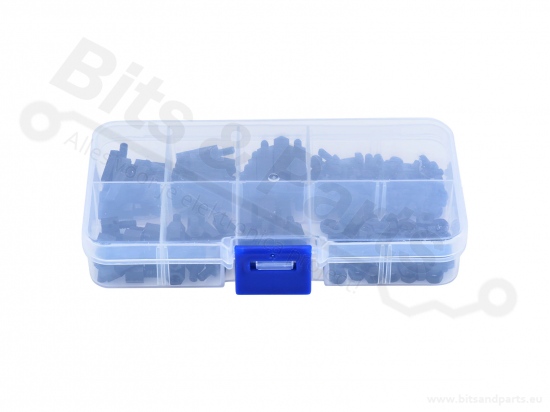 Afstandsbus/Spacer/Standoff  M3 set 180-delig zwart